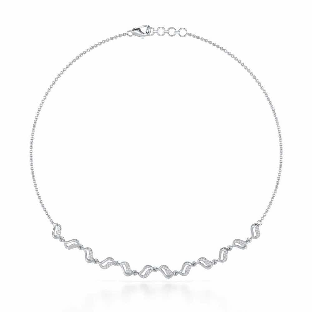 Dance Charms Silver Necklace - White Gold - Image 2