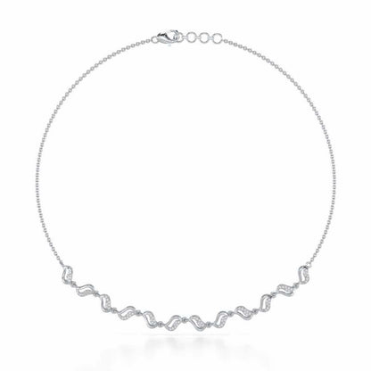 Dance Charms Silver Necklace - White Gold - Image 2