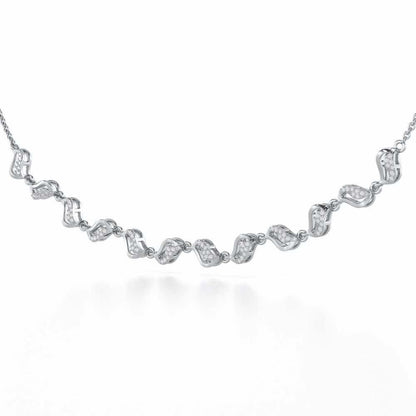 Dance Charms Silver Necklace - White Gold - Image 3