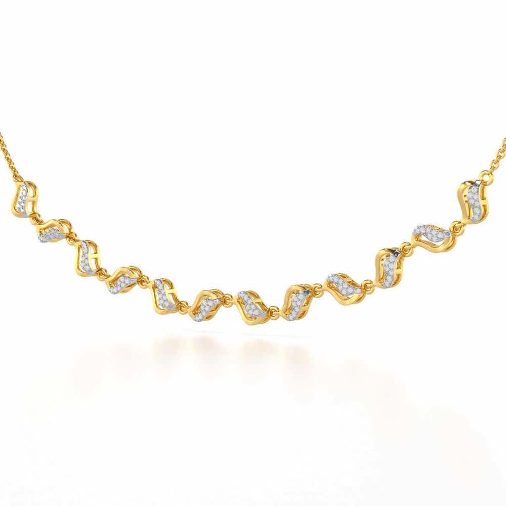 Dance Charms Silver Necklace - Yellow Gold - Image 3