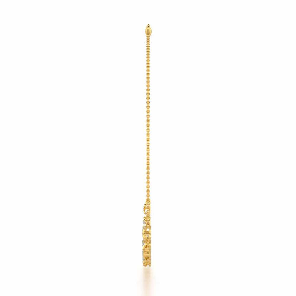 Dance Charms Silver Necklace - Yellow Gold - Image 4