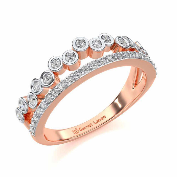 Dance Drops Silver Ring - Rose Gold - Image 1