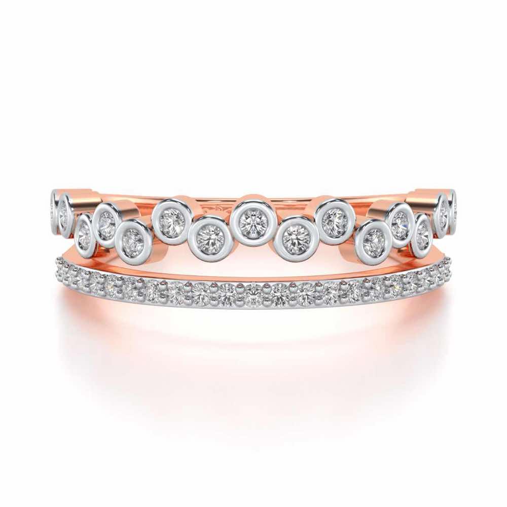 Dance Drops Silver Ring - Rose Gold - Image 4