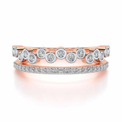 Dance Drops Silver Ring - Rose Gold - Image 4