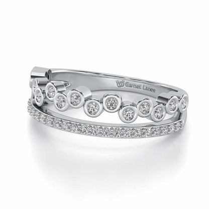 Dance Drops Silver Ring - White Gold - Image 2