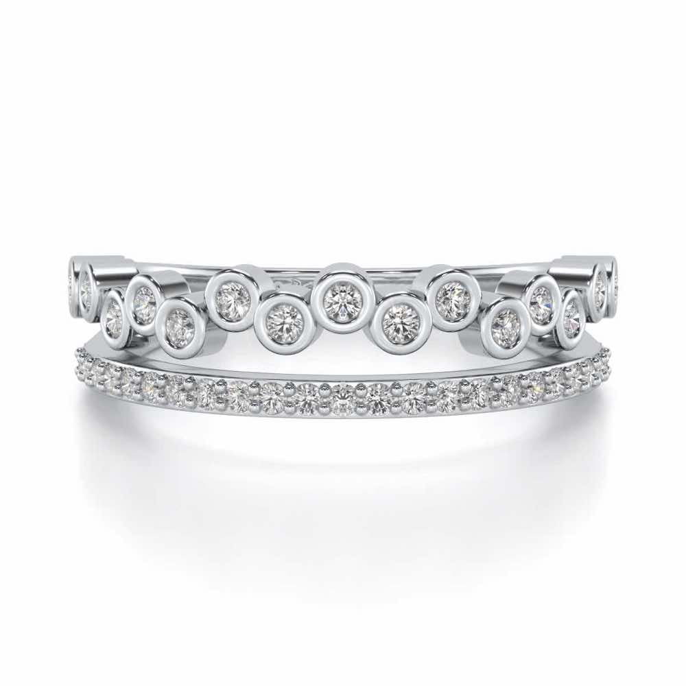 Dance Drops Silver Ring - White Gold - Image 4