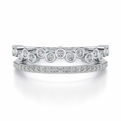 Dance Drops Silver Ring - White Gold - Image 4