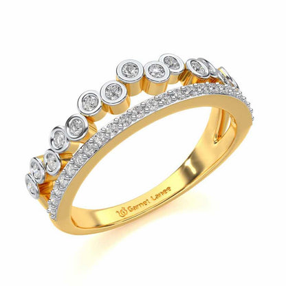 Dance Drops Silver Ring - Yellow Gold - Image 1