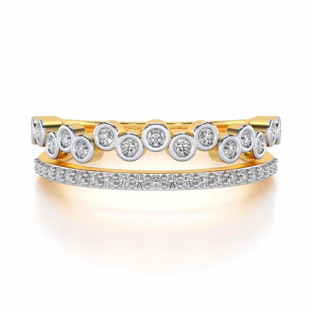 Dance Drops Silver Ring - Yellow Gold - Image 4