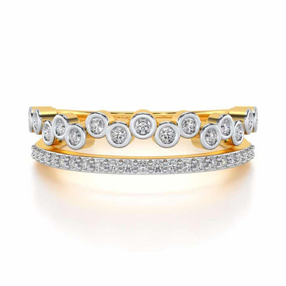 Dance Drops Silver Ring - Yellow Gold - Image 4