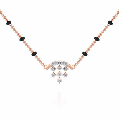 Dangle Moon Silver Mangalsutra - Rose Gold - Image 1