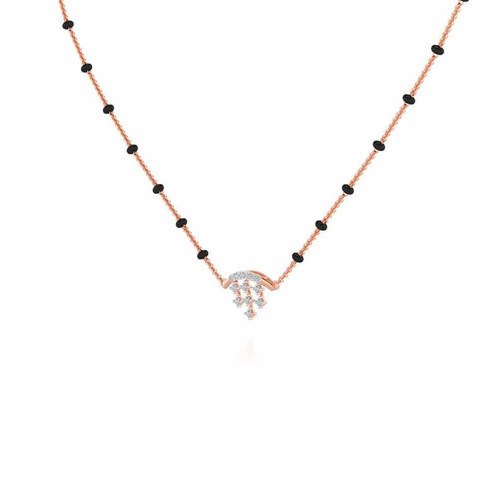 Dangle Moon Silver Mangalsutra - Rose Gold - Image 2