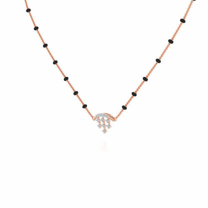 Dangle Moon Silver Mangalsutra - Rose Gold - Image 2