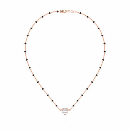 Dangle Moon Silver Mangalsutra - Rose Gold - Image 3