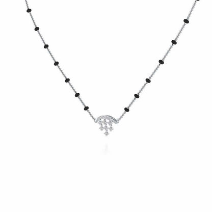 Dangle Moon Silver Mangalsutra - White Gold - Image 2