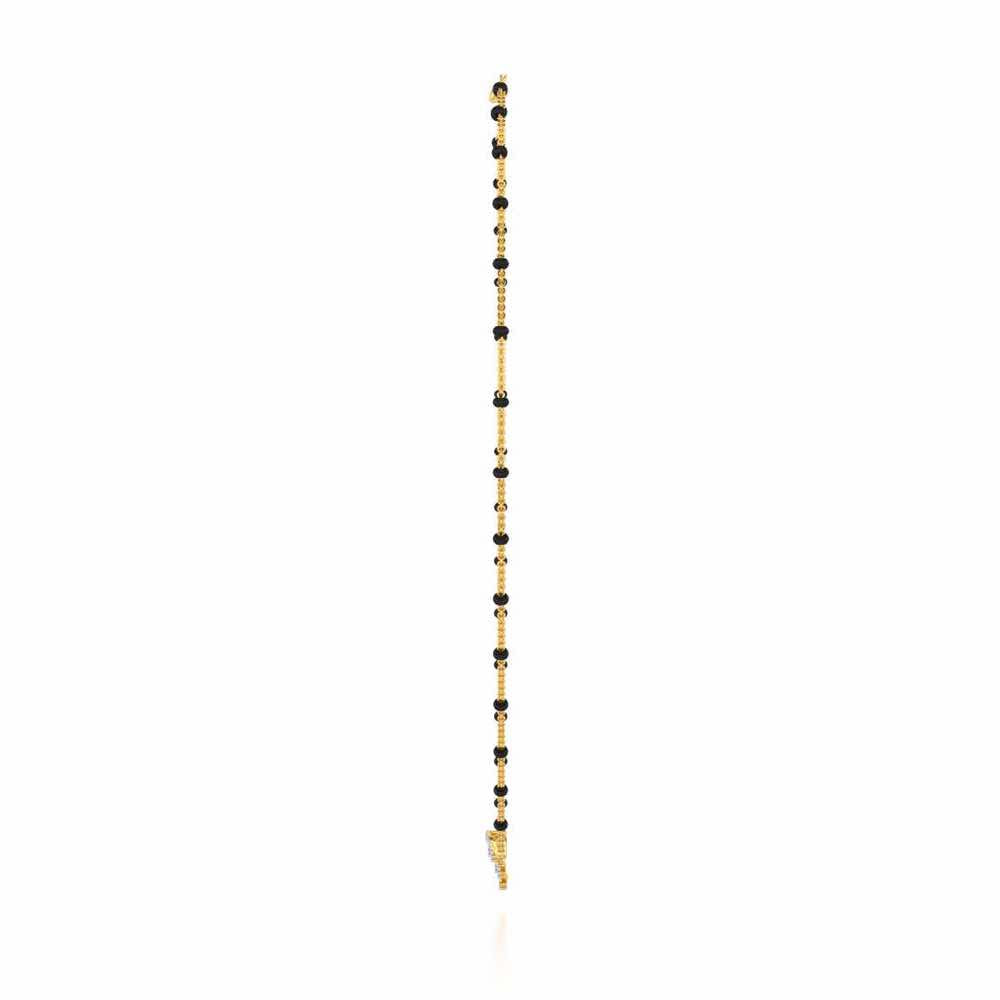 Dangle Moon Silver Mangalsutra - Yellow Gold - Image 4