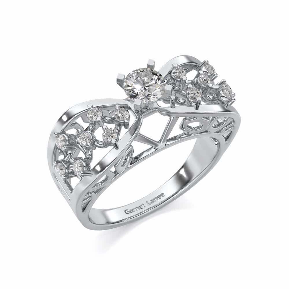 Danisha Solitaire Ring - White Gold - Image 1
