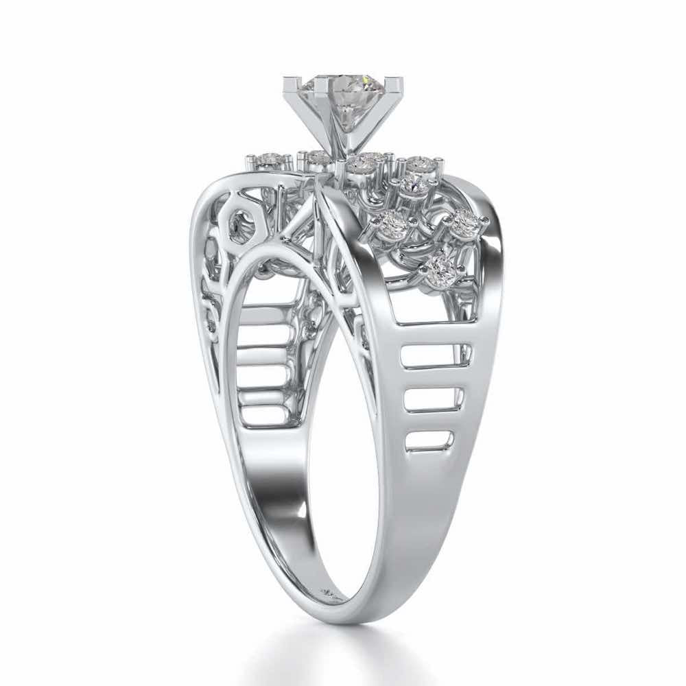 Danisha Solitaire Ring - White Gold - Image 3