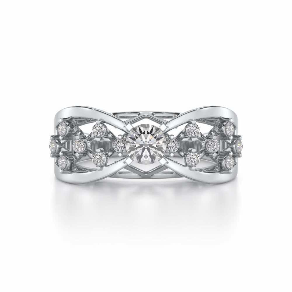 Danisha Solitaire Ring - White Gold - Image 4
