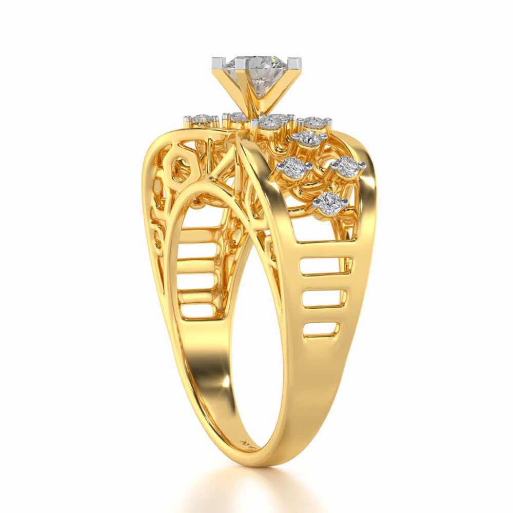 Danisha Solitaire Ring - Yellow Gold - Image 3