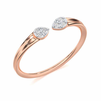 Dapper Glow Silver Ring - Rose Gold - Image 1