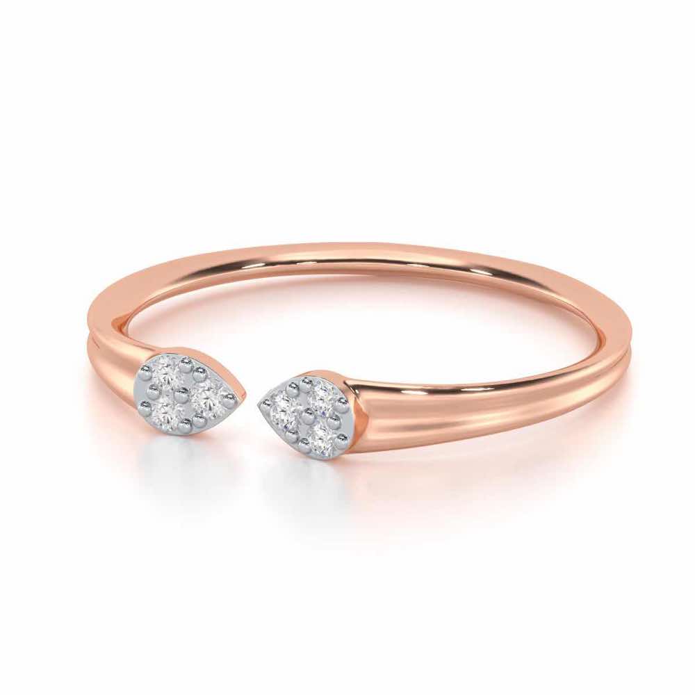 Dapper Glow Silver Ring - Rose Gold - Image 2