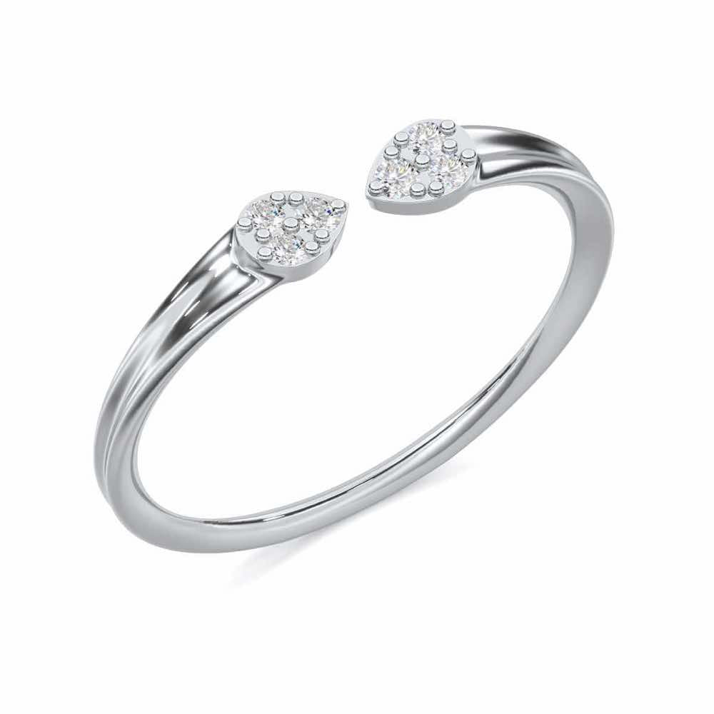 Dapper Glow Silver Ring - White Gold - Image 1