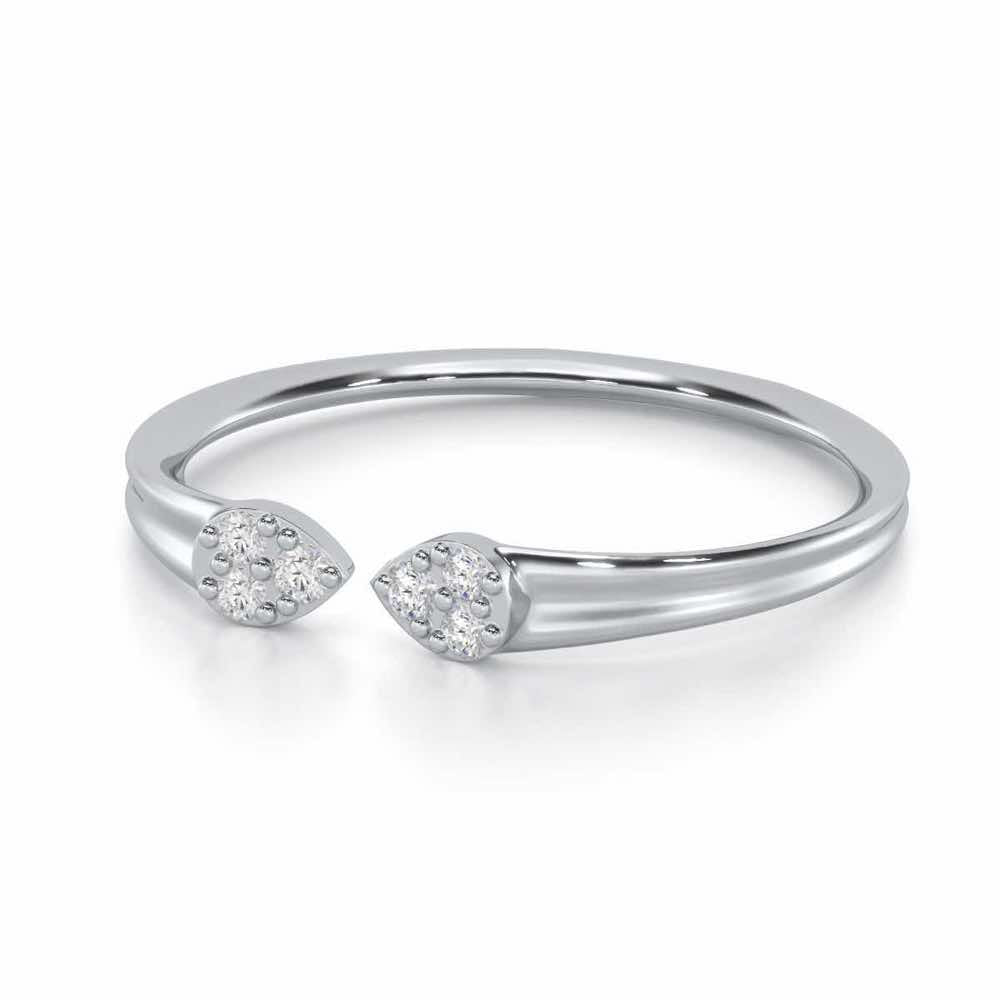 Dapper Glow Silver Ring - White Gold - Image 2