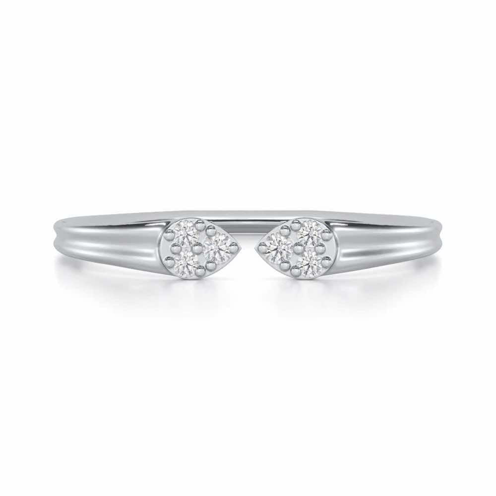 Dapper Glow Silver Ring - White Gold - Image 4