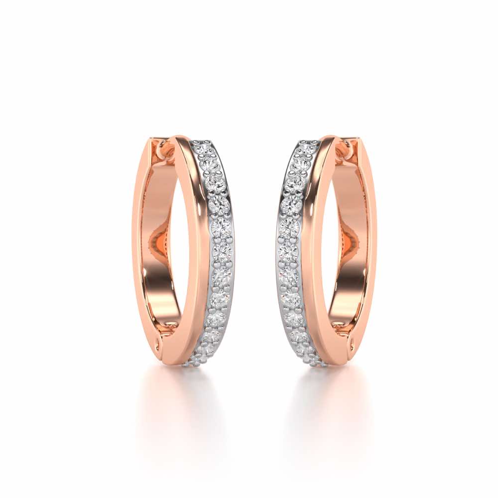 Simplicity Silver Bali Earrings - Rose Gold - Image 1