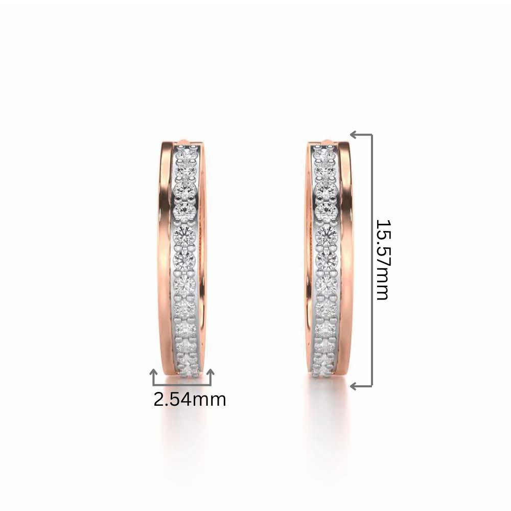 Simplicity Silver Bali Earrings - Rose Gold - Image 2
