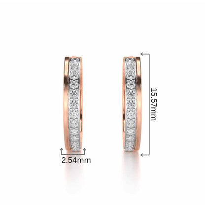 Simplicity Silver Bali Earrings - Rose Gold - Image 2