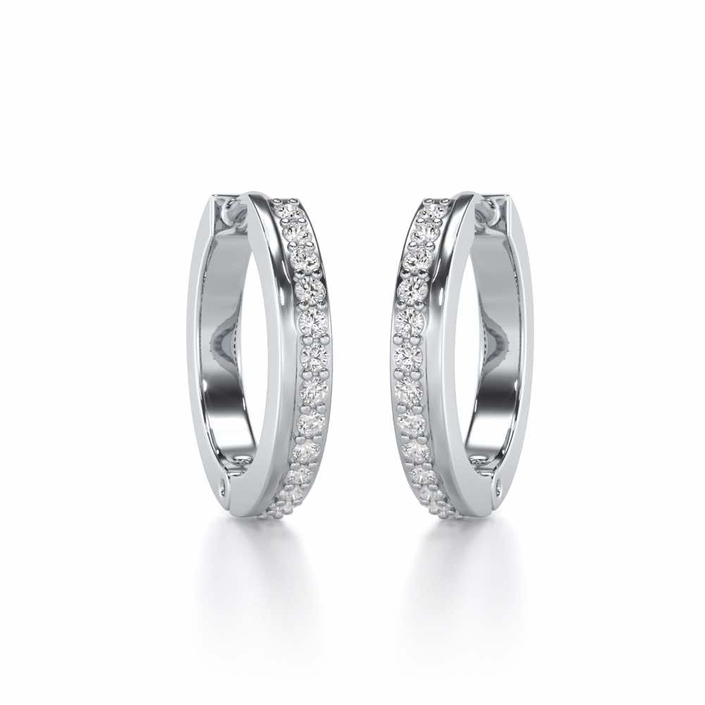 Simplicity Silver Bali Earrings - White Gold - Image 1