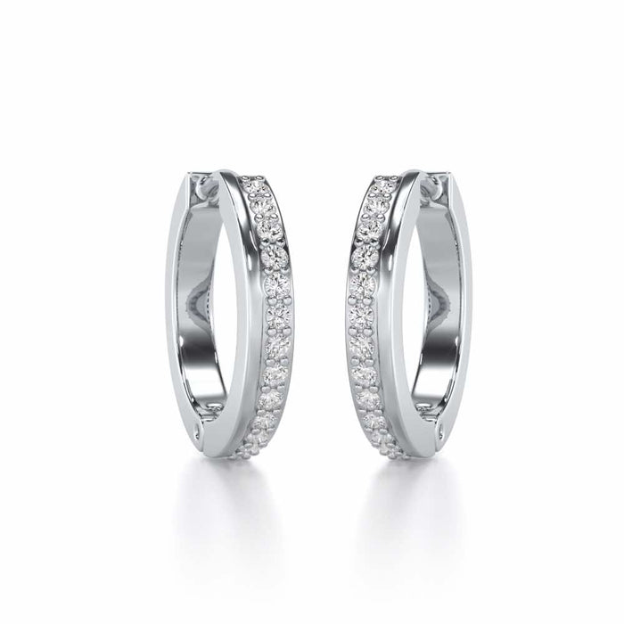 Simplicity Silver Bali Earrings - White Gold - Image 1