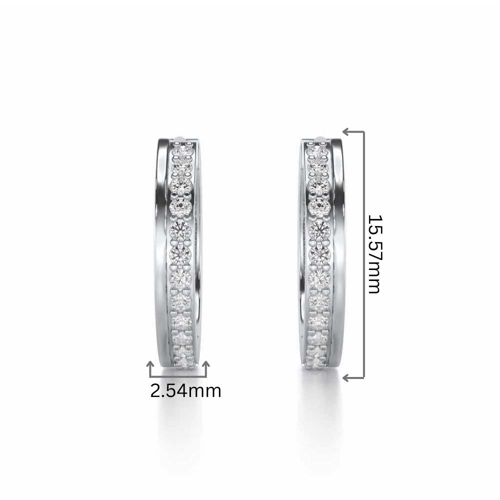 Simplicity Silver Bali Earrings - White Gold - Image 2