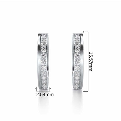 Simplicity Silver Bali Earrings - White Gold - Image 2