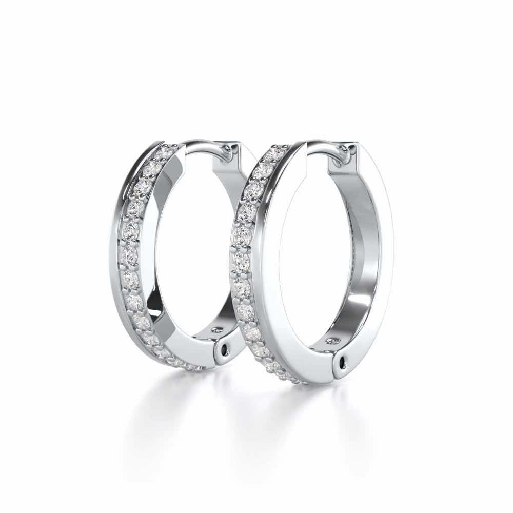 Simplicity Silver Bali Earrings - White Gold - Image 3