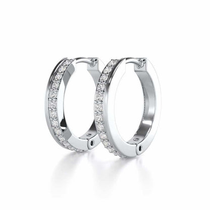 Simplicity Silver Bali Earrings - White Gold - Image 3