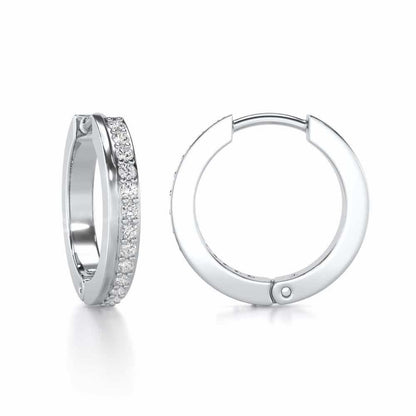 Simplicity Silver Bali Earrings - White Gold - Image 4