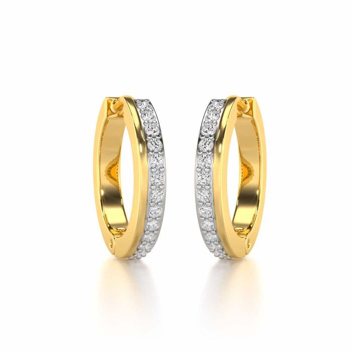 Simplicity Silver Bali Earrings - Yellow Gold - Image 1