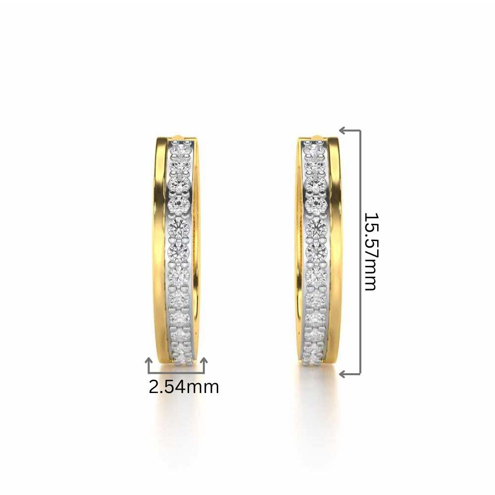 Simplicity Silver Bali Earrings - Yellow Gold - Image 2