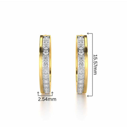 Simplicity Silver Bali Earrings - Yellow Gold - Image 2