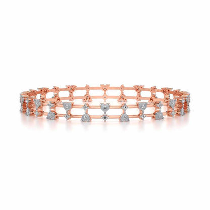 Dara Silver Bangles - Rose Gold - Image 4