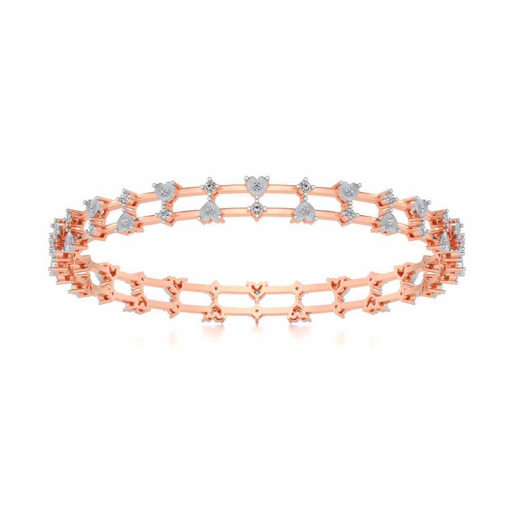Dara Silver Bangles - Rose Gold - Image 5