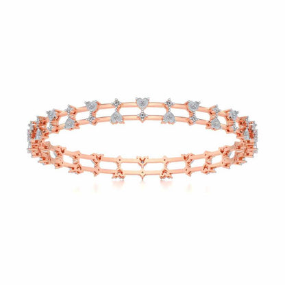 Dara Silver Bangles - Rose Gold - Image 5