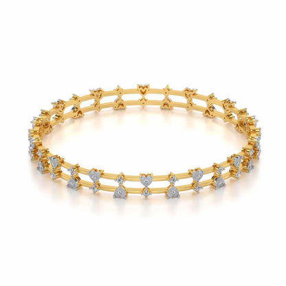 Dara Silver Bangles - Yellow Gold - Image 2