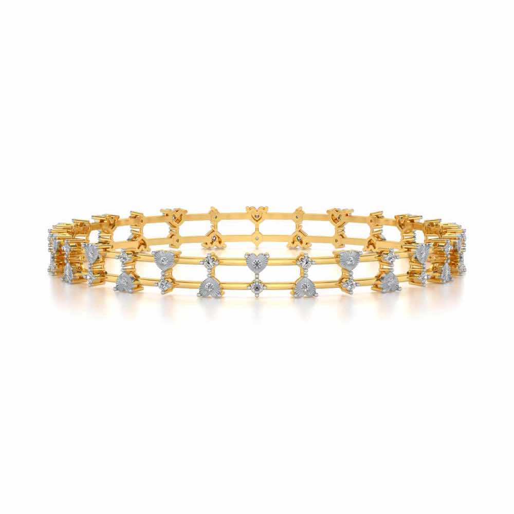 Dara Silver Bangles - Yellow Gold - Image 4