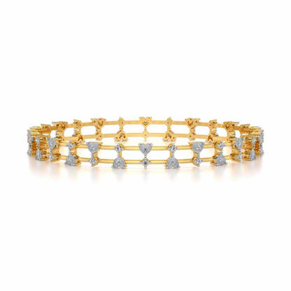 Dara Silver Bangles - Yellow Gold - Image 4