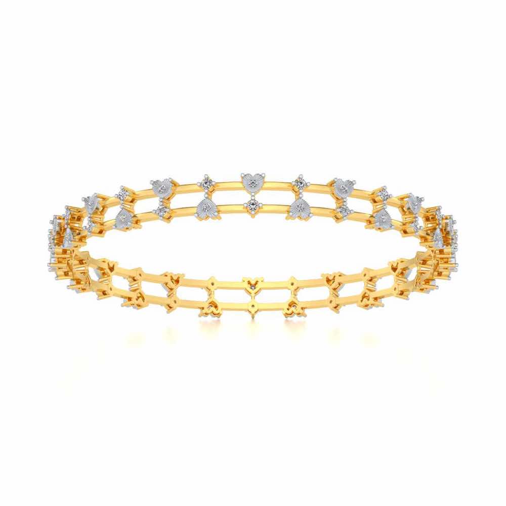 Dara Silver Bangles - Yellow Gold - Image 5