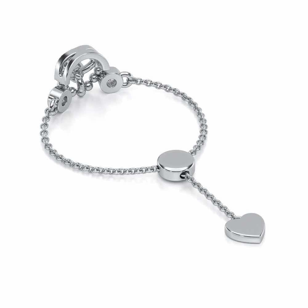 Daraksha Adjustable Silver Ring - White Gold - Image 4